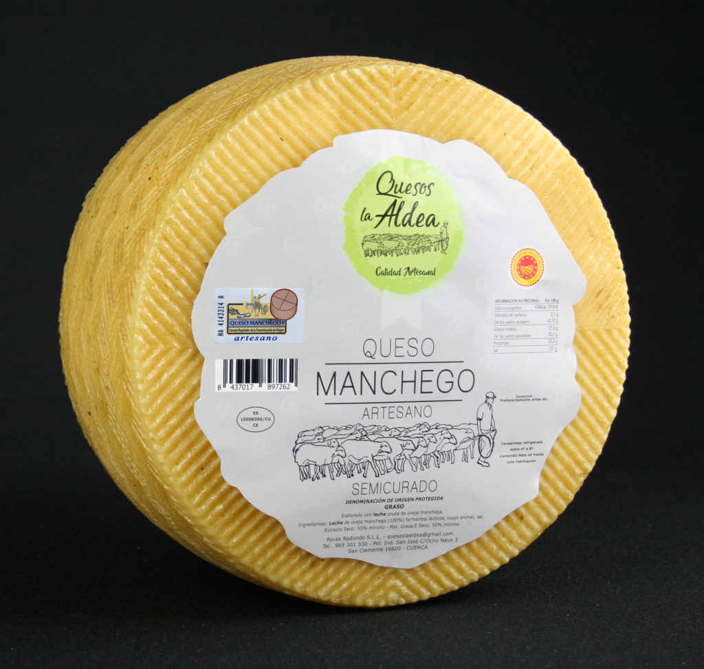 QUESO D.O. MANCHEGO SEMICURADO 3 KG - Quesos La Aldea